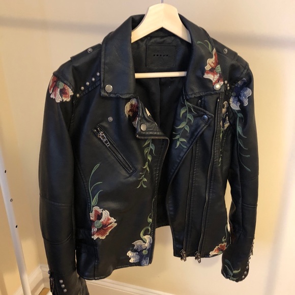 Urban Outfitters Jackets & Blazers - Urban Outfitters Embroidered Faux Leather Jacket